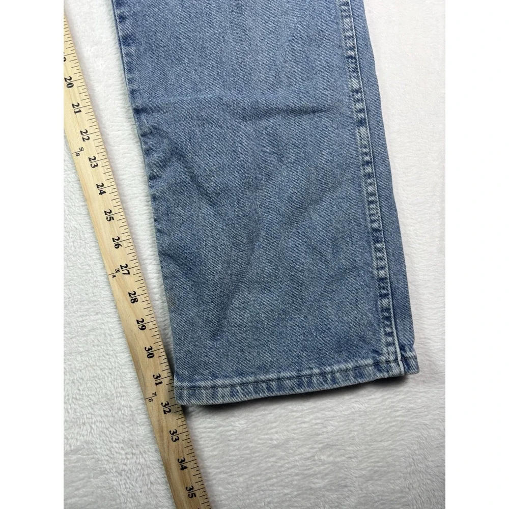 Wrangler Jeans Mens 38x32 Blue Relaxed Fit Straight Leg Premium Denim 97601VR